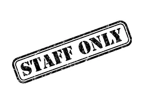 Only staff icon, danger zone symbol, safety entry person sign vector illustra Stock Illustration