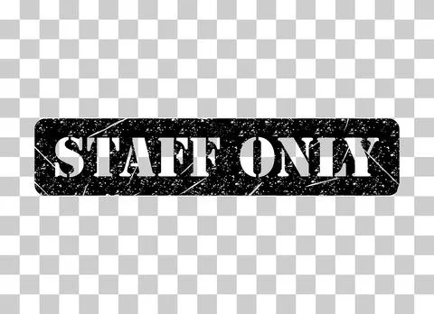 Only staff icon, danger zone symbol, safety entry person sign vector illustra Stock Illustration