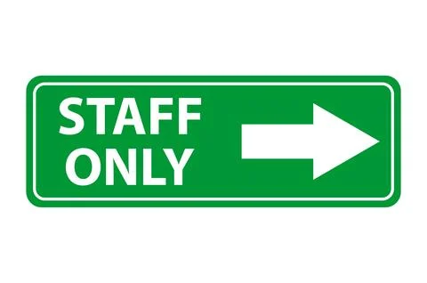 Only staff icon, danger zone symbol, safety entry person sign vector illustra Stock Illustration