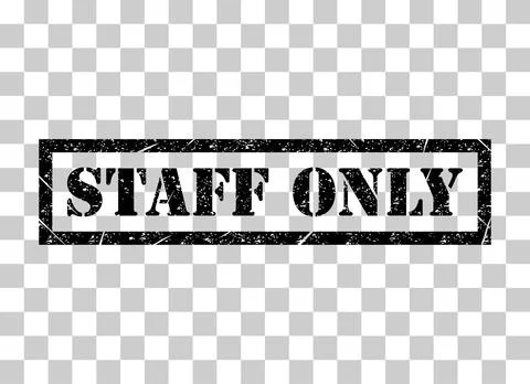 Only staff icon, danger zone symbol, safety entry person sign vector illustra Stock Illustration