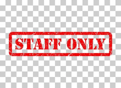 Only staff icon, danger zone symbol, safety entry person sign vector illustra Stock Illustration