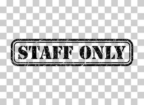 Only staff icon, danger zone symbol, safety entry person sign vector illustra Stock Illustration