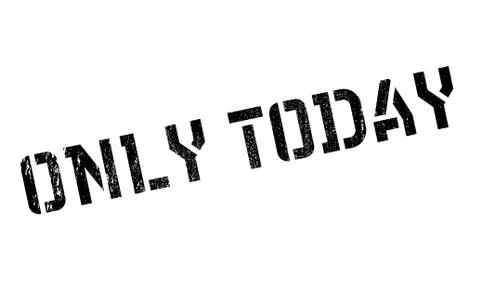 Only Today rubber stamp Stock Illustration