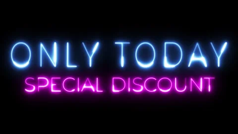 Only today special discount text animation Stock-Footage 287405994