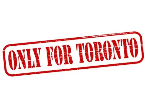 Only for Toronto Stock Illustration