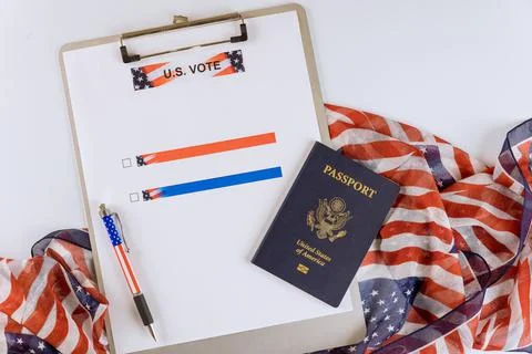 Only US citizens will be allowed to vote on the day of the US national elections Stock Photos