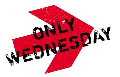Only Wednesday rubber stamp Stock Illustration