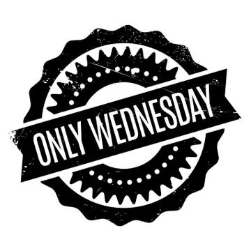 Only Wednesday rubber stamp Stock Illustration