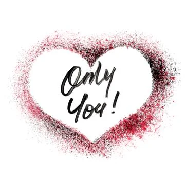 Only You - Stenciled heart Stock Photos