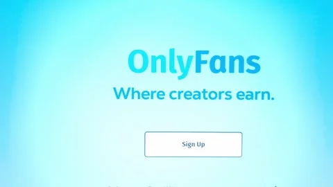 OnlyFans website displayed on laptop computer Stock Footage 240215578