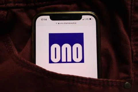 Ono Pharmaceutical Co Ltd logo on mobile phone Stock Photos