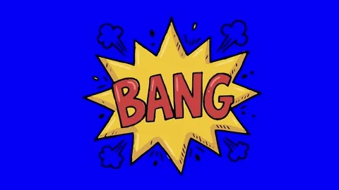 Onomatopoeia bang line boil effect animation Stock Footage 340269897