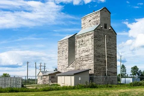 Onoway Feed and Seed Services old elevator  building Stock Photos