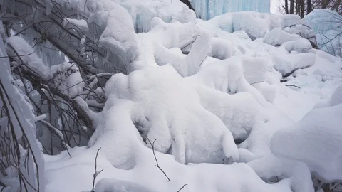 The onset of ice on nature Stock Footage 101977475