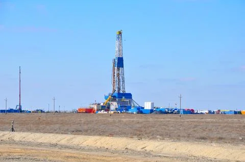 The onshore drilling rig Stock Photos