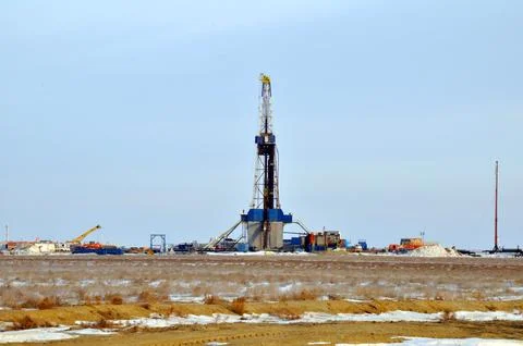 The onshore drilling rig Stock Photos