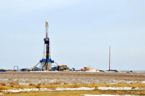 The onshore drilling rig Stock Photos