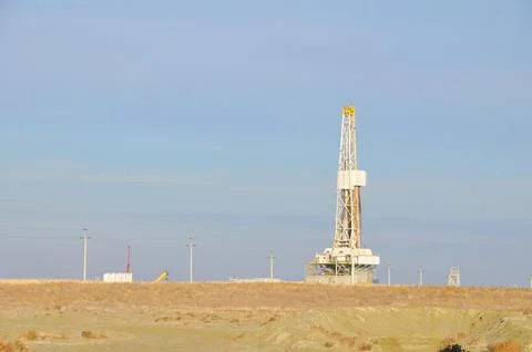The onshore drilling rig Stock Photos
