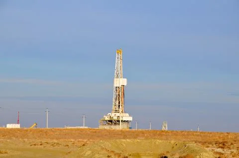 The onshore drilling rig Foto stock