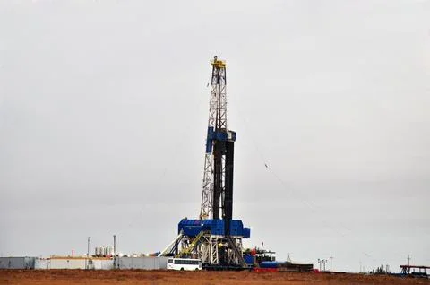 The onshore drilling rig Foto stock