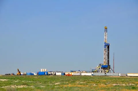 The onshore drilling rig Foto stock