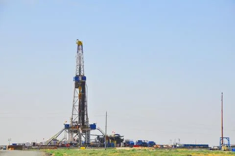 The onshore drilling rig Foto stock