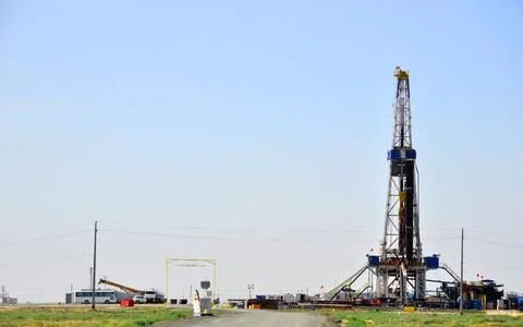 The onshore drilling rig Foto stock