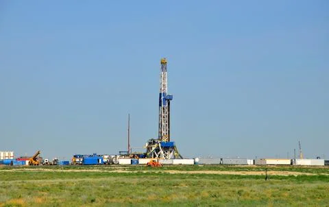 The onshore drilling rig Stock Photos