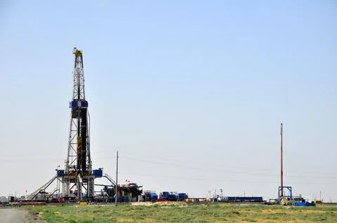The onshore drilling rig Stock Photos