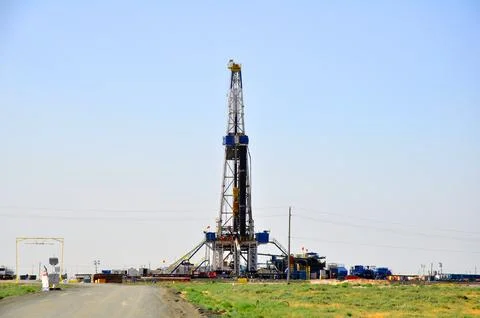 The onshore drilling rig Stock Photos