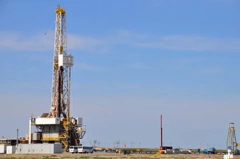 The onshore drilling rig Stock Photos