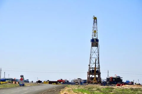 The onshore drilling rig Stock Photos