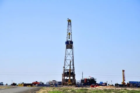 The onshore drilling rig Stock Photos