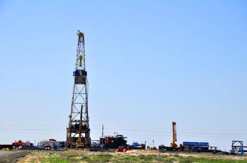 The onshore drilling rig Stock Photos