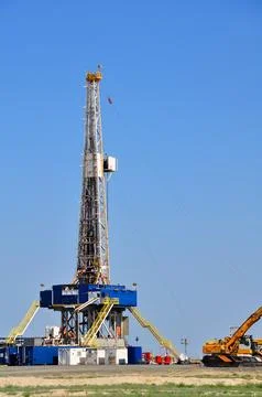 The onshore drilling rig Foto stock