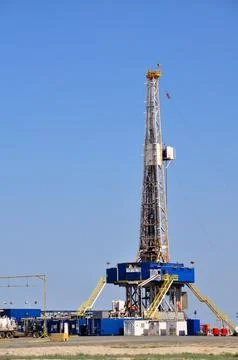 The onshore drilling rig Stock Photos