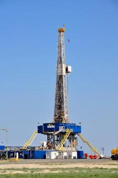The onshore drilling rig Stock Photos