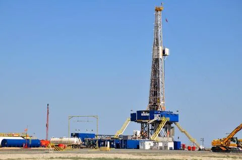 The onshore drilling rig Stock Photos