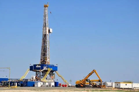 The onshore drilling rig Stock Photos