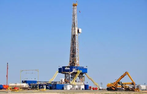 The onshore drilling rig Stock Photos