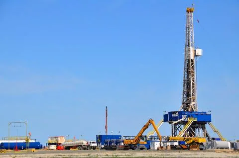 The onshore drilling rig Stock Photos