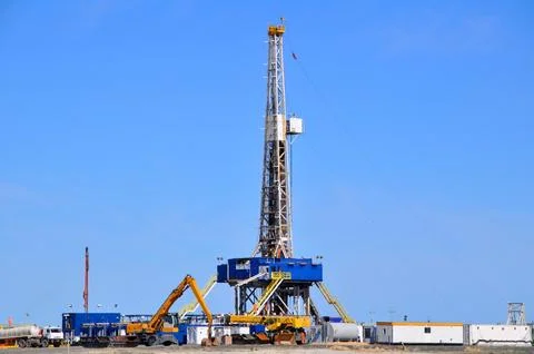The onshore drilling rig Foto stock