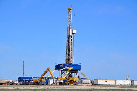 The onshore drilling rig Stock Photos