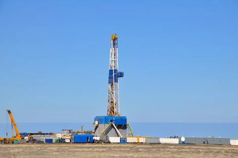 The onshore drilling rig Stock Photos