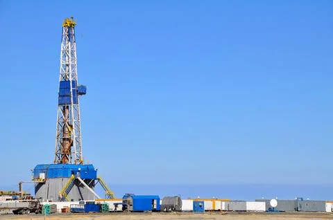 The onshore drilling rig Stock Photos