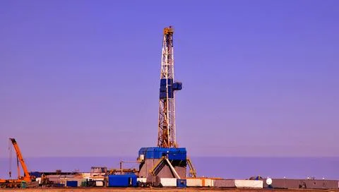 The onshore drilling rig Stock Photos