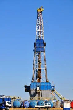 The onshore drilling rig Foto stock