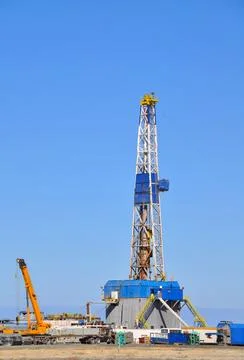 The onshore drilling rig Stock Photos