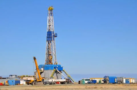 The onshore drilling rig Stock Photos