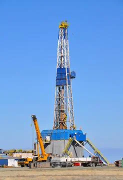 The onshore drilling rig Stock Photos